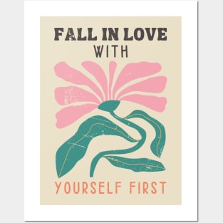 Boho Retro Floral Quote Posters and Art
